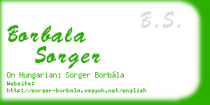 borbala sorger business card