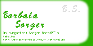 borbala sorger business card